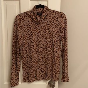 J Crew Cheetah Printed Turtleneck